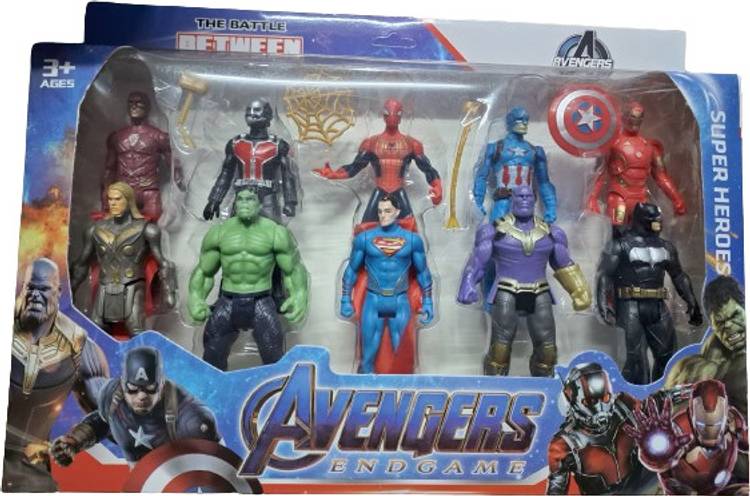 Ridhimani Avengers Superhero Action Figure Toy Set of 10 Superheroes | Action Figure Toys