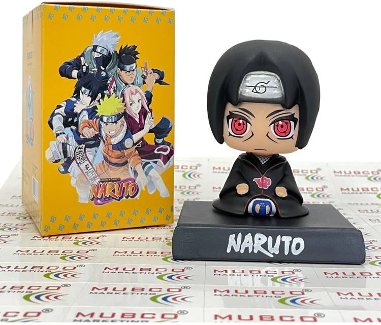 Mubco Naruto Itachi Uchiha Bobble Head Figure Car Dashboard Phone Holder Toys Gift