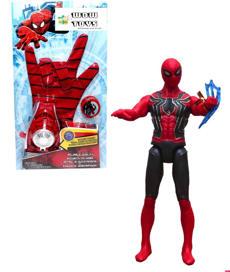 WOW toys Super Hero Single Hand Gloves with disc launcher and spider action figure