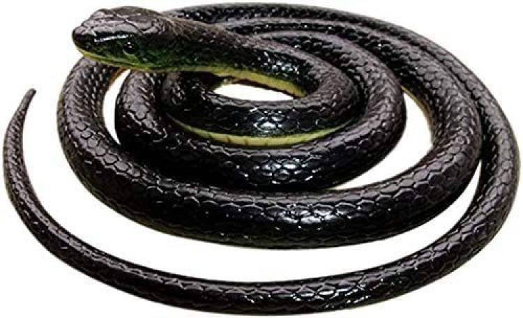 manish Rubber Black Snake 52 Inch Long Scare Toy