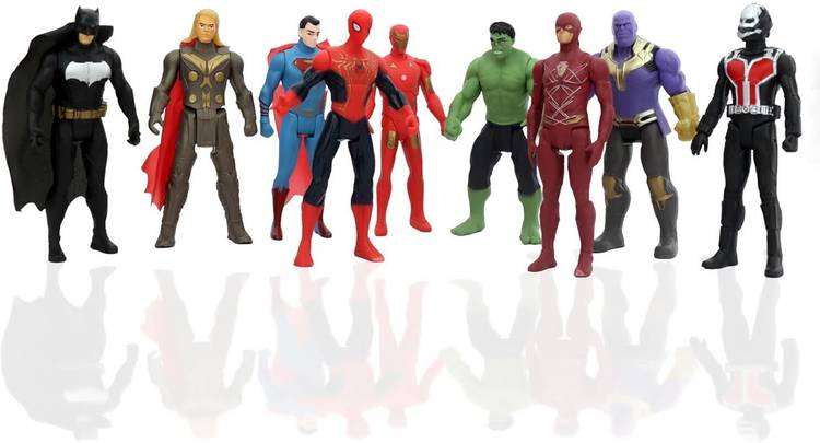 HappyBive Superhero Action Figure Toys|Superheroes Set of 10 Figures Toy for Kids|25