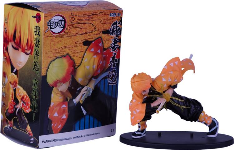 OFFO Demon Slayer Anime Zenitsu With Sword Action Figure For Home Decor