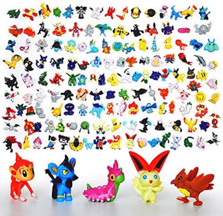 Delite Cute Monsters 25 POKEMON Tiny Toys Figures Anime Cartoon Kids Gift pack