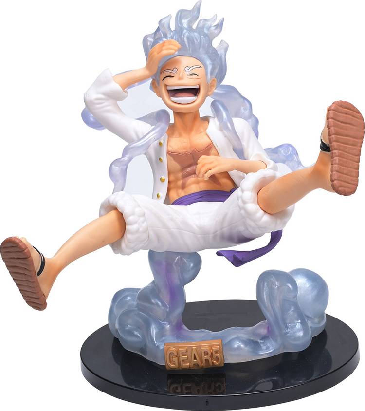 Daiyamondo Bring Monkey D Luffy Sitting 5 Gear Laughing Action Figure Collectible for Fans