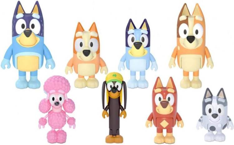 Delite Tiny Toys BLUEY Characters Heeler Family Puppies Cartoon Mini figures size 6 cm.