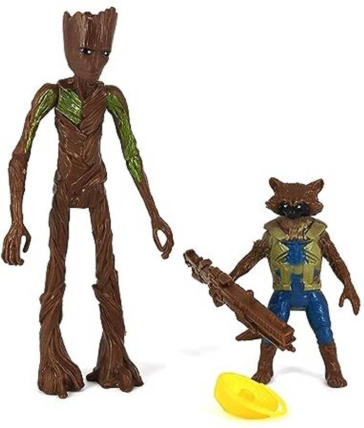 khilona waala Groot Rocket Toy 6-Inch Action Figure with Weapons