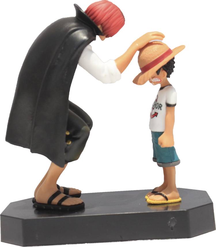 OFFO One Piece Anime Luffy and Shanks Action Action Figure [19 cm] For Home Decors, Office Desk and Study Table