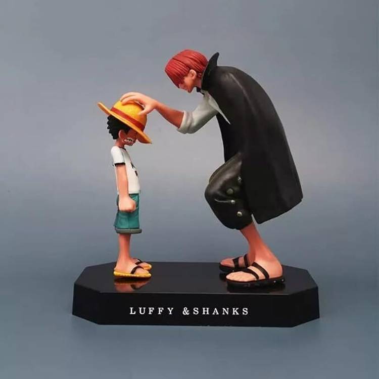 Raregets One Piece Anime, Luffy & Shanks, Premium PVC Collectible, Home Decor, Best Gift