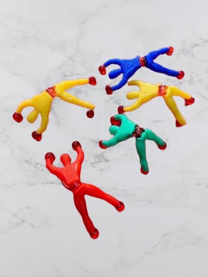 Ji And Ja Wall Climbing Man Stretchy Sticky Novelty Toy for Children