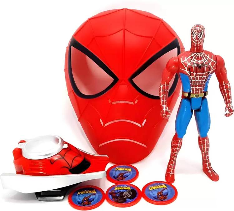 Ridhimani Spiderman Action Figure with Mask & Web Shooter | Avengers Spider-man Mask