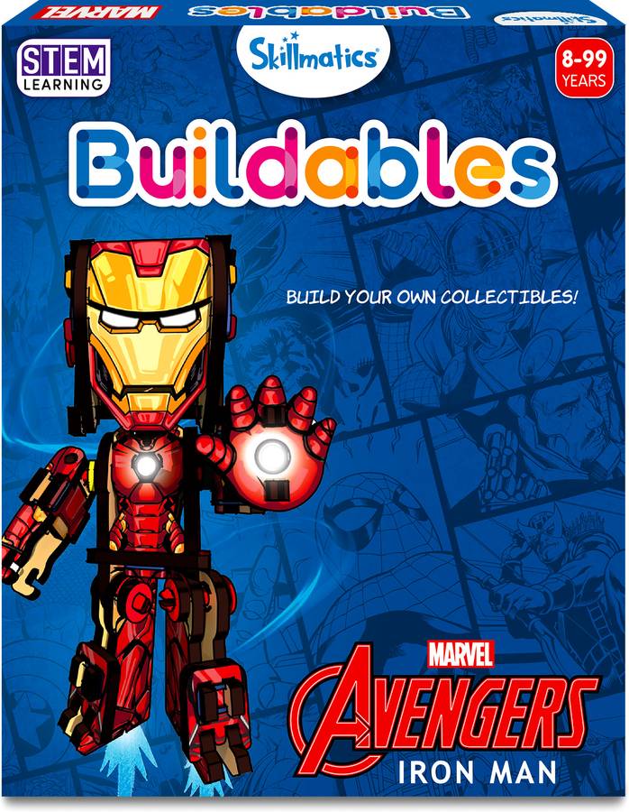 Skillmatics STEM Building - Buildables Iron Man for 8+, Action Figures & Collectible Toy