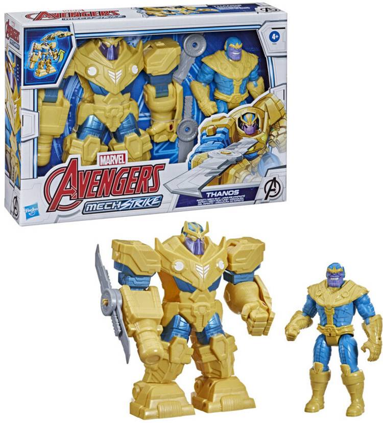 Avengers Marvel Mech Strike 7-inch Action Figure Toy Thanos And Blade Weapon Accessory