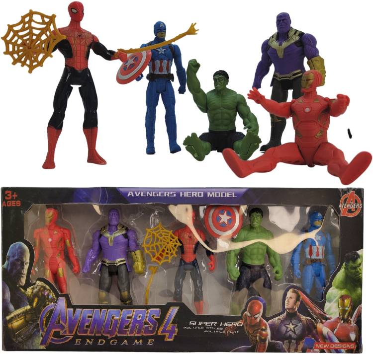 POMPI 5-Piece Avenger Set - Marvel Superheroes Figurine Collection