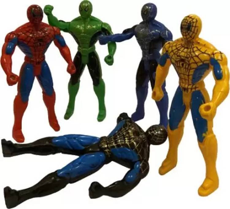 Khatushyam 5 pcs Hero Fighter/ Super Hero Toys Super Hero (Multicoloured)