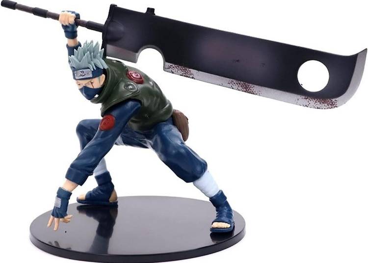 RVM Toys Anime Kakashi Naruto Action Figure 18 cm Angry Car Dashboard Office Table Toy