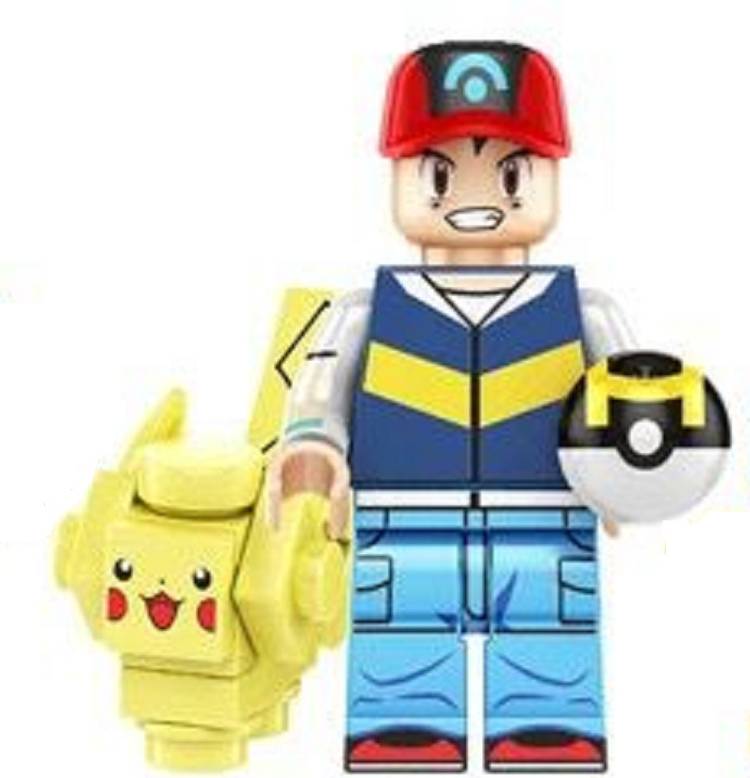 FOZZO-SK New ASH PIKACHU Pokemon Legoing Building Blocks Mini Tiny Toy Figure Puzzle kids