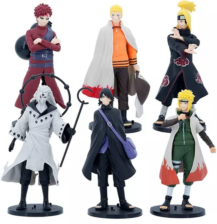 Verity Set of 6 Naruto Sasuke Itachi Madara Uchiha Gaara Anime Action Figure 20 cm Toy