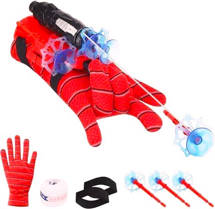 FANSEEKART Spiderman Web Shooter Gloves Cross Bow Launcher Gadget for kids_2DS