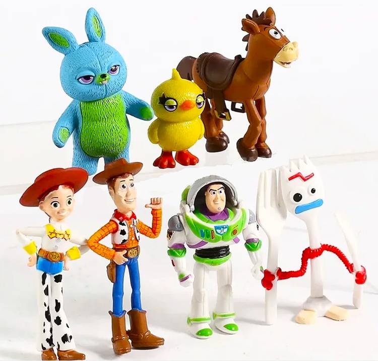 Delite New TOY STORY Cartoon 7 Mini Figures Animation Movie PVC Tiny Models