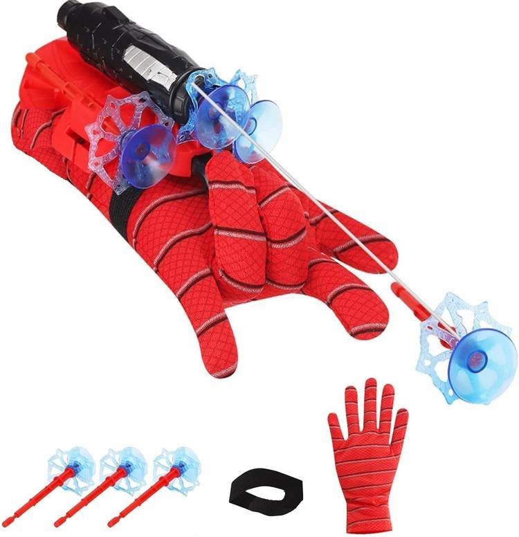 FANSEEKART Spiderman Web Shooter Launcher Wrist Gloves Toy, Spider-man Wrist Transmitter_KL