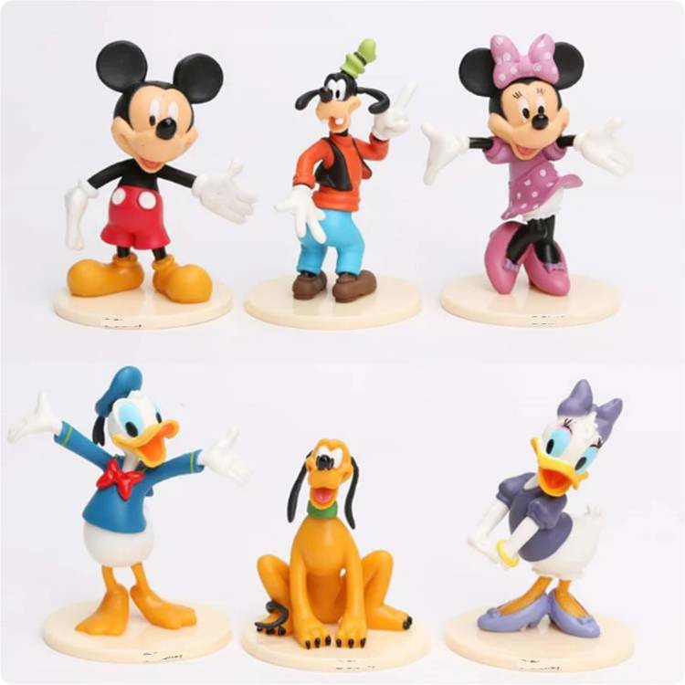 FOZZO-SK New Mickey Mouse & Friends Mini 6 Figures Pack Cartoon 5 cm size PVC Models