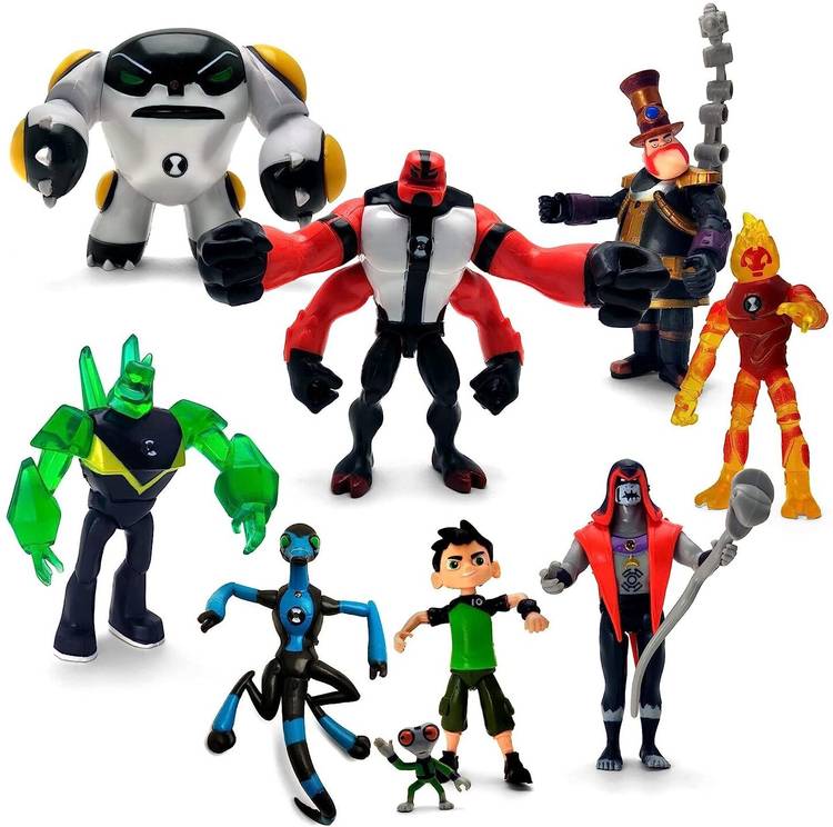 RVM Toys Set of 9 Ben 10 Tennison Action Figure 14-4 cm Collectible Table Toy