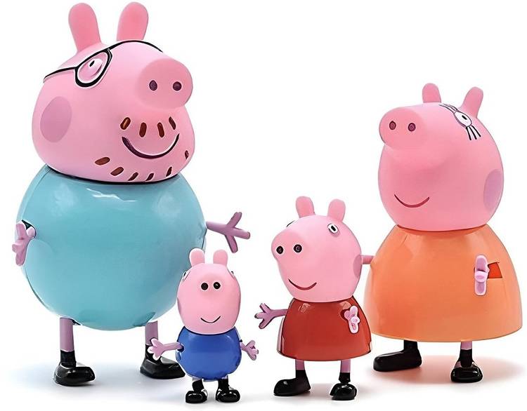 Zordik Peppa Pig Family House Toy Set Action Figures Pretend Role Play Toy for kids