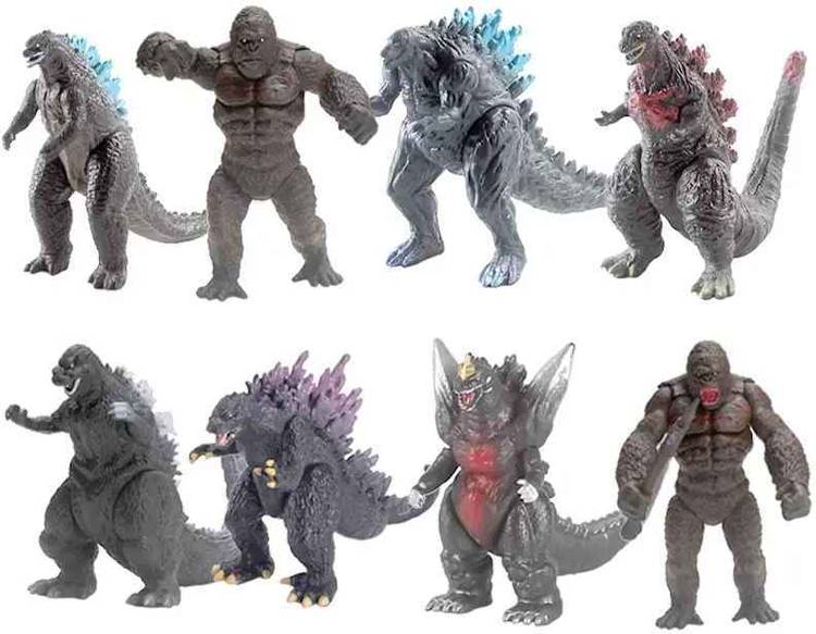 RVM Toys Godzilla vs King Kong Set of 8 Action Figure 7cm Car Dashboard Cake Study Table