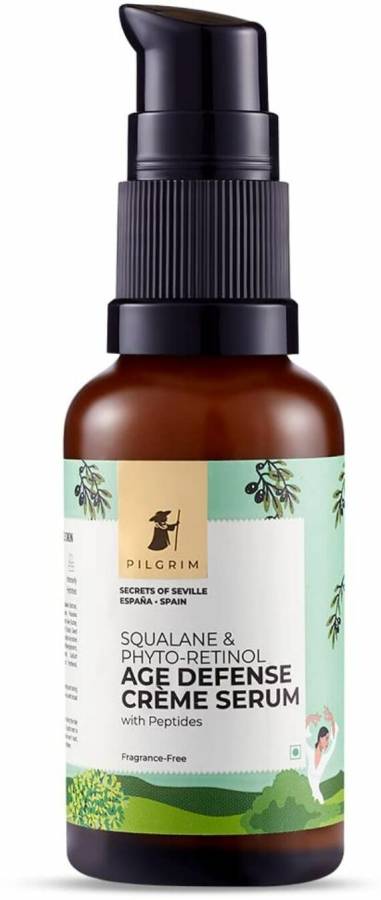Pilgrim Squalane & Phyto-retinol Age Defense Crème Face Serum | Youthful Glowing Skin Price in India