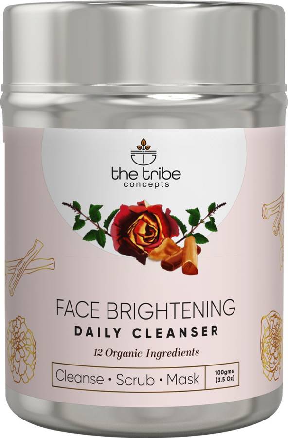 The Tribe Concepts Face Brightening Daily Cleanser/with Steel Tin Price in India
