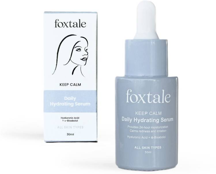 Foxtale Keep Calm Daily Hydrating Serum with Hyaluronic Acid, Aquaporin Boosters - 30ml Price in India