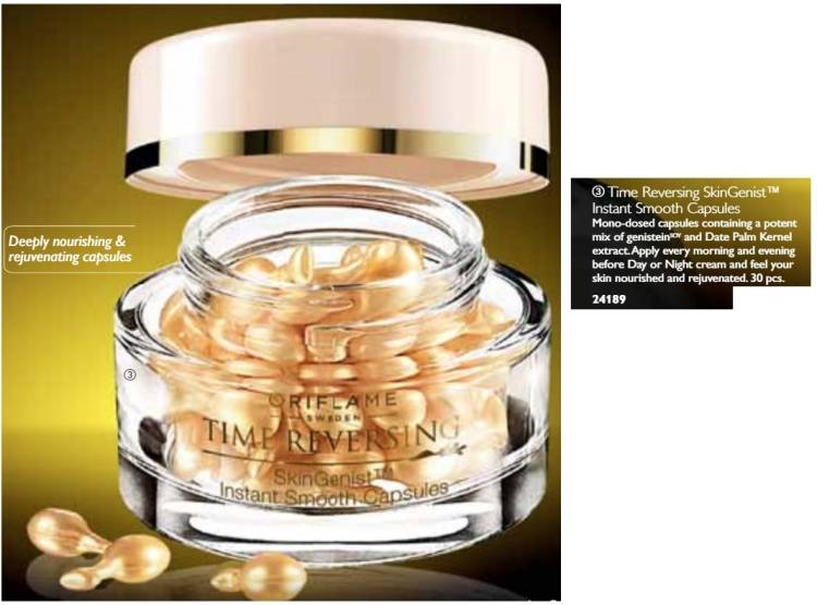 Oriflame Sweden Time reversing skin genist instant smooth capsule Price in India