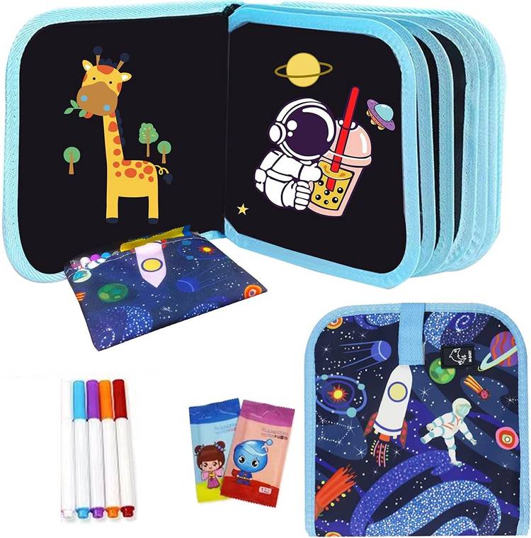 Bestie Toys Doodle It and Erase. Kids Coloring Doodle Slate Board Book. Fun Learning Book