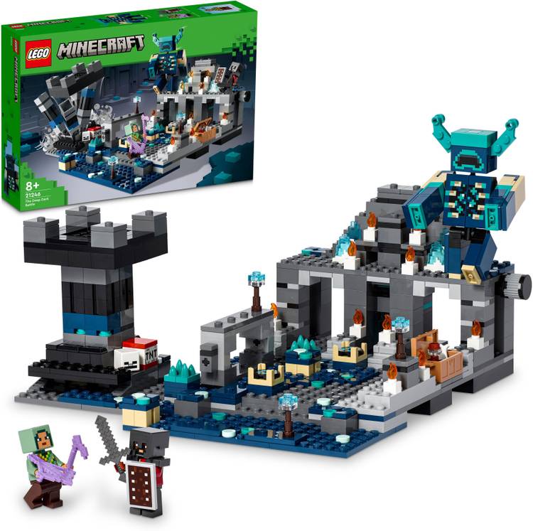 LEGO Minecraft The Deep Dark Battle 21246 Building Toy Set (584 Pieces)