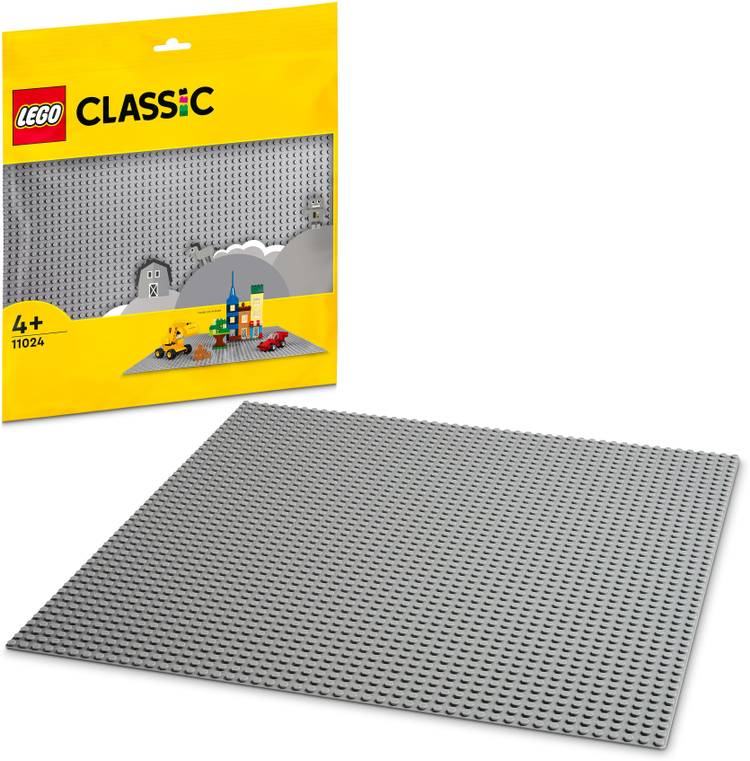 LEGO Classic Gray Baseplate 11024 Building Kit for Kids (1 Blocks)