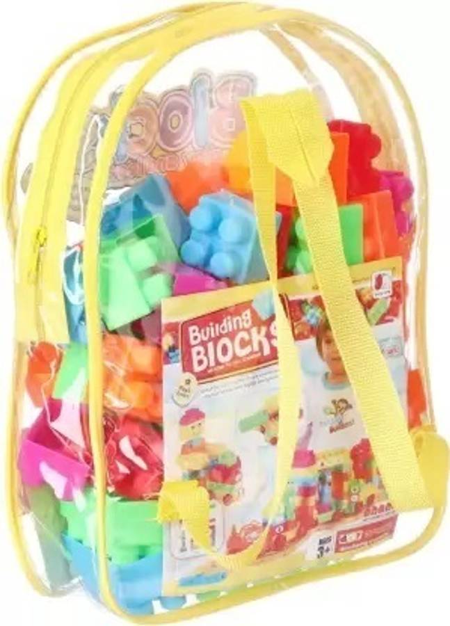 Mayne Building Blocks for Kids with Wheel, Bag Packing, Block Game for Kids 100pcs