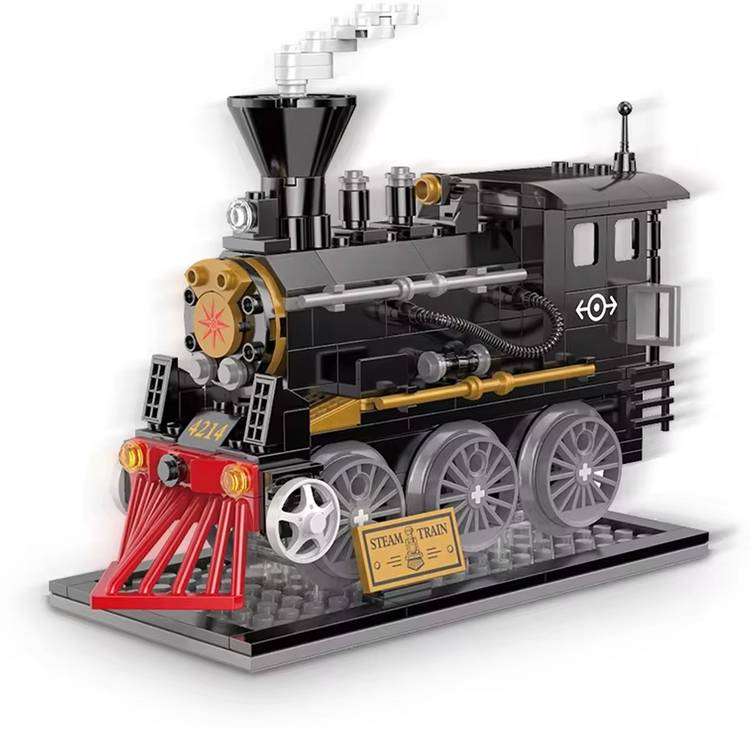 Vaniha 246 Pcs Train Building Toys, Classic Steam Train, Creator Retro City Train Set