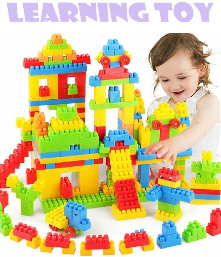 FRAONY BEST BABY GIFT 100 Pcs Building Blocks,Creative /Learning Toy/Educational Toy/For Kids Puzzle Assembling Building Unbreakable Kids Toy Set