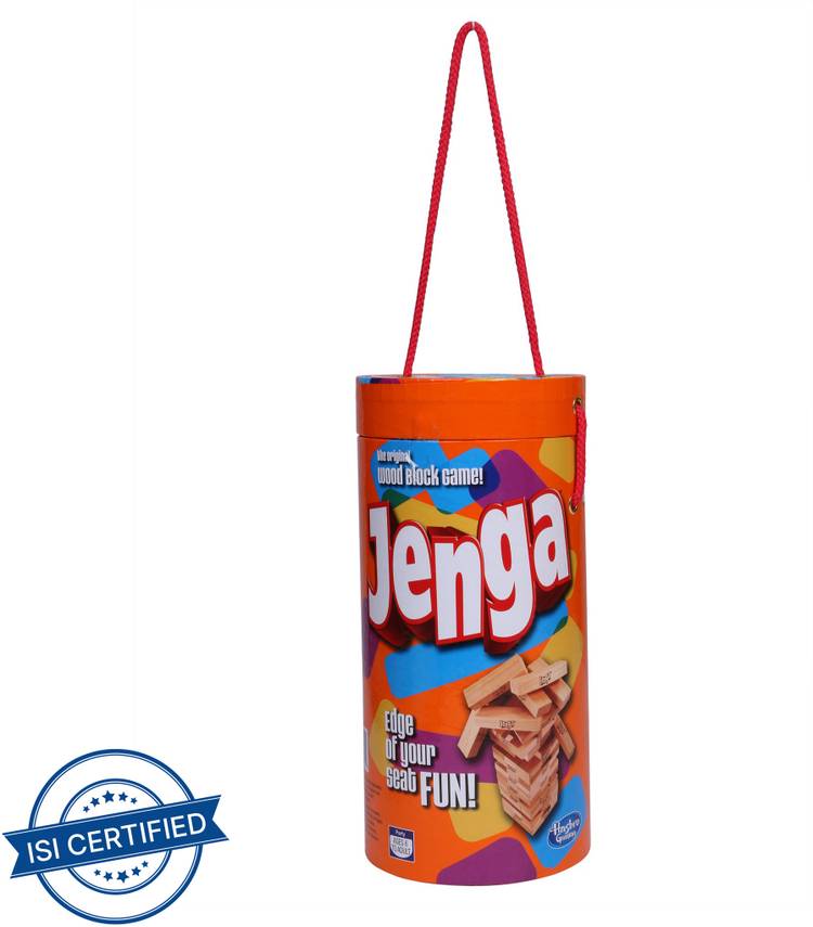 HASBRO GAMING Jenga Tube Pack; Hardwood Blocks; Stacking Tower Game for Kids Ages 6 and Up