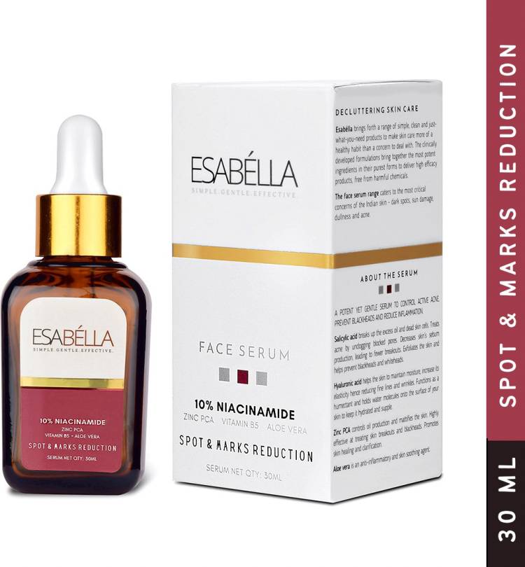 Esabélla 10% Niacinamide Face Serum for Dark Spots & Marks with Vitamin B5, Aloe Vera Price in India