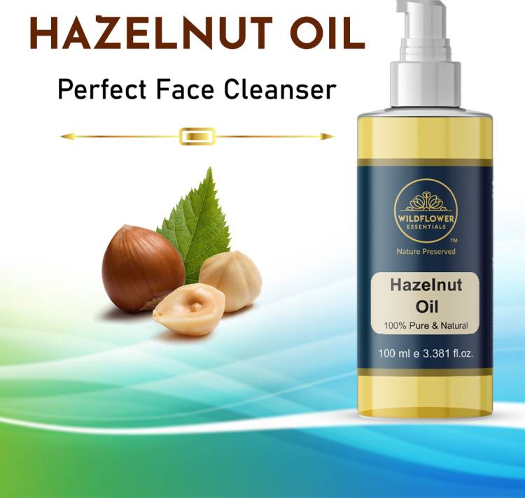 Wildflower essentials 100% Pure & Natural Hazelnut Oil Perfect Face Cleanser For Fine Line & Wrinkles Price in India