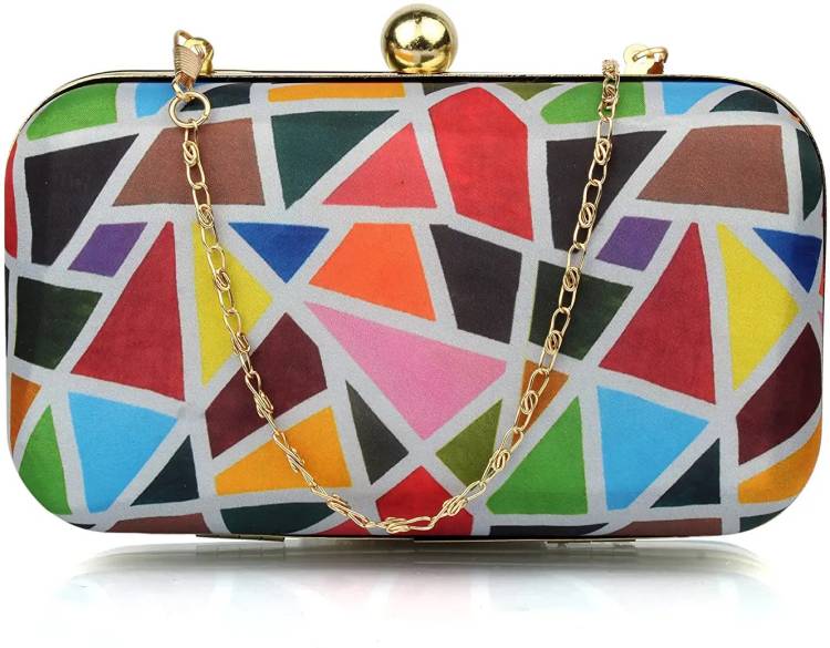 Party, Casual Multicolor  Clutch Price in India