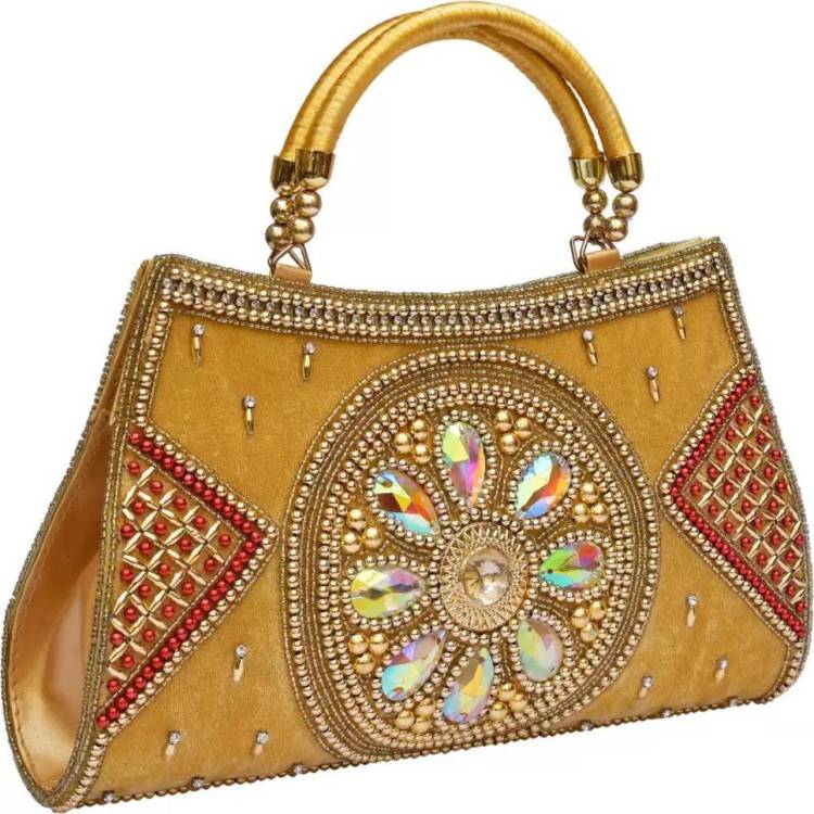 Party, Casual Gold  Clutch Price in India