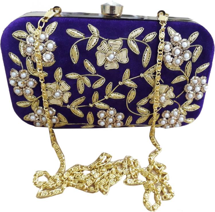 Party, Casual, Formal Purple  Clutch Price in India