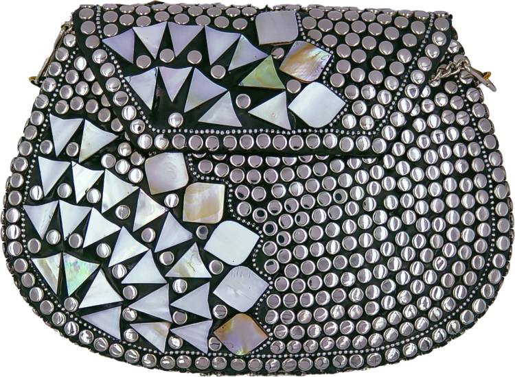 Party Silver  Clutch Price in India