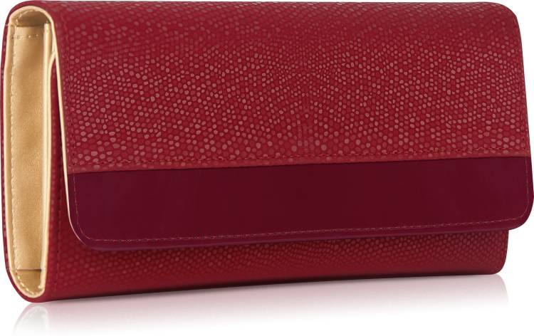 Casual, Party Maroon  Clutch Price in India