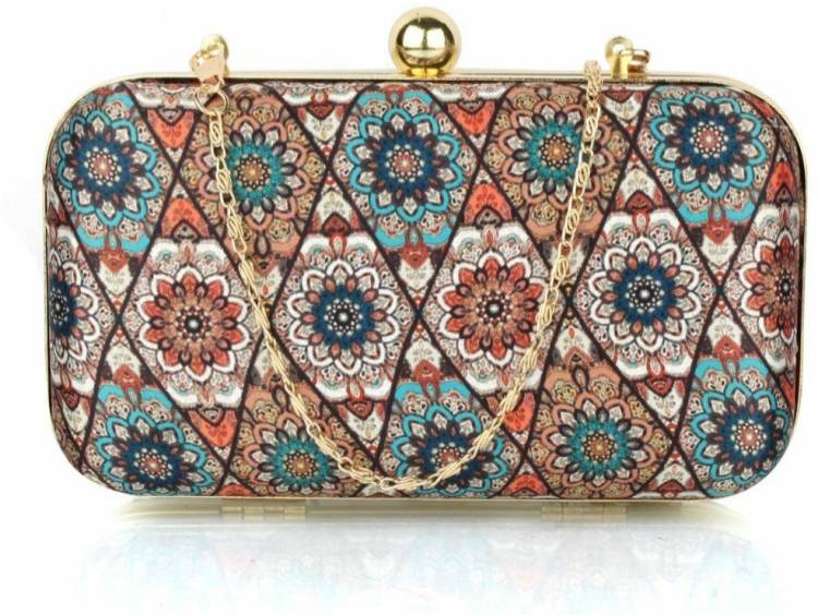 Party Gold, Multicolor  Clutch Price in India