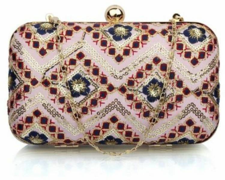 Party, Formal, Casual Multicolor  Clutch Price in India