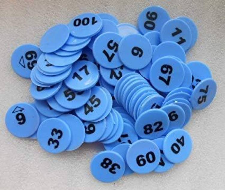 MKJ Plastic 1 to 100 Printed Plastic Token Coin Chips