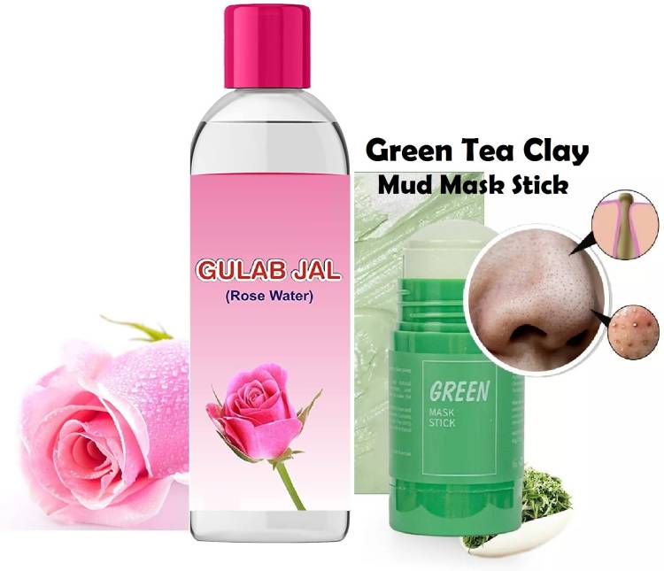 tanvi27 100% Natural Rose Water & Original Green Tea Purifying Clay Stick Mask Price in India